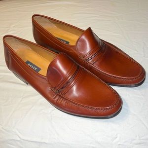 Bally. Brown leather loafers. Made in Italy. Size 12